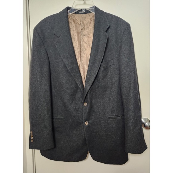 Oscar de la Renta Other - Oscar De La Renta Green Sport Coat Blazer Wool Cashmere 44L Vintage Quiet Luxury